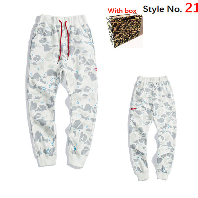 

fashion Mens Sport Pants Space Cotton Trousers Men Tracksuit Bottoms Mens Joggers Tech Fleece Camo pants With Box, 1pcs button