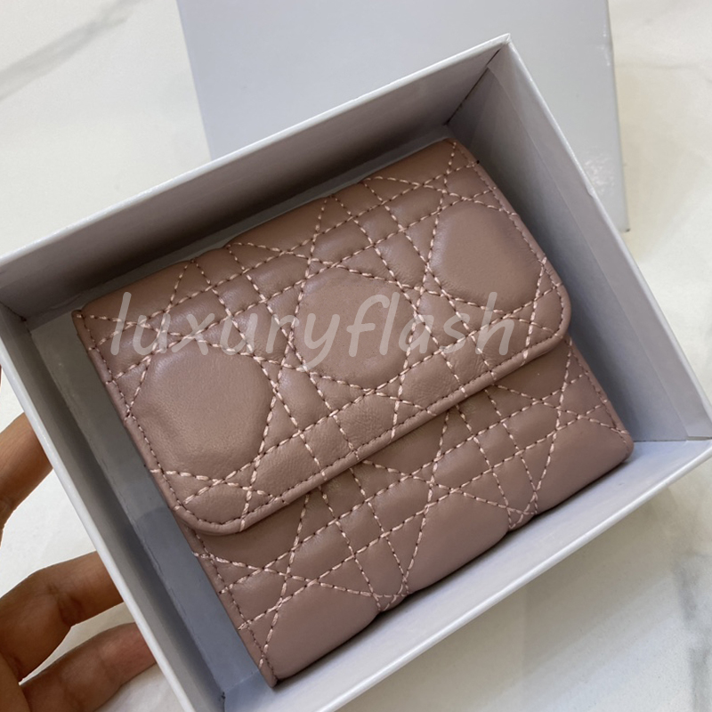 

2021 Ladies Long Wallet Short Wallets Sheepskin Genuine Leather Designers Luxurys High Quality Lambskin Card Holder Simple Fashion Clutch, This option is not for sale