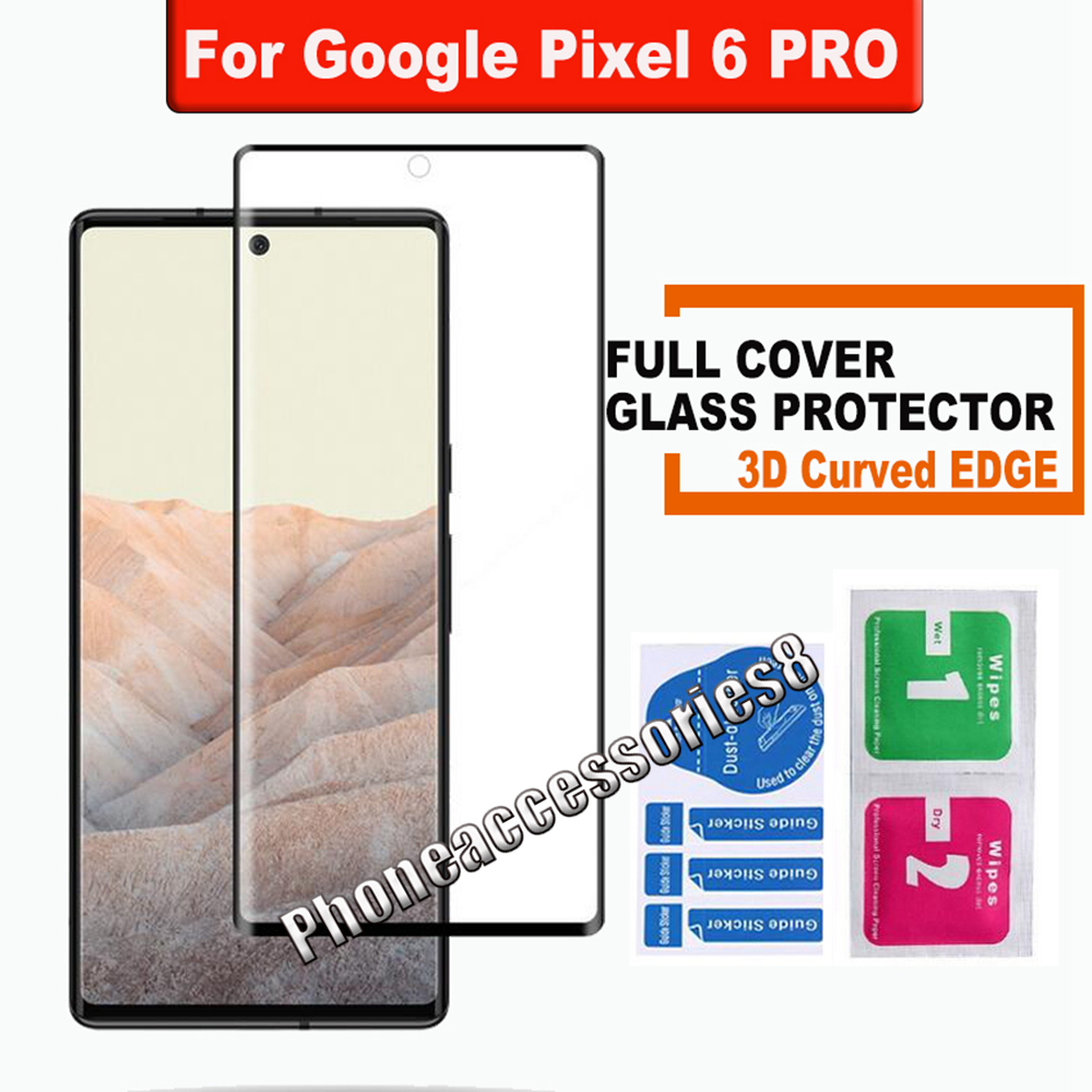 

Full Coverage Dust-proof Tempered Glass Phone Screen Protector For google pixel 6 pro 6pro in opp bag no retail package bulk sale