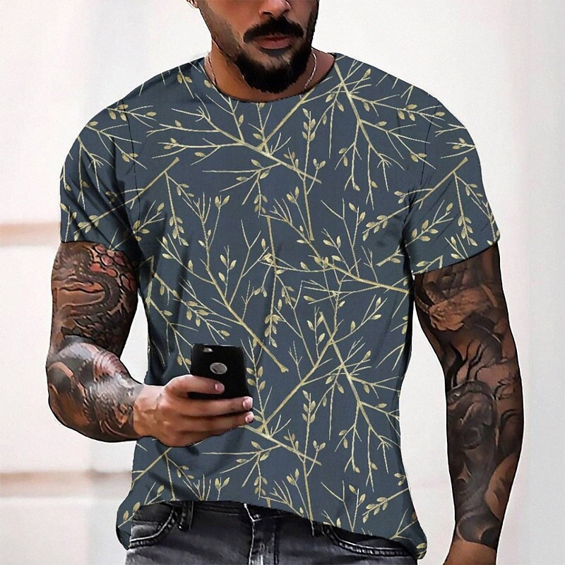T-shirt Tee T-shirt 3D Impression graphique Couille ronde décontractée Quotidien quotidien 3D imprimé à manches courtes Haut de mode Cool Confort