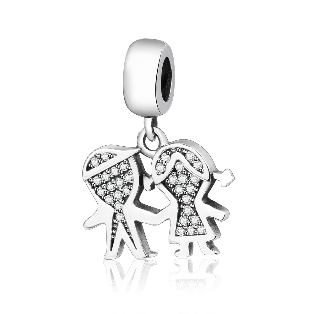 

925 Sterling Silver Boy Girl Mix Zirconia Crystal Statement Necklaces & Pendants Chain Beads DIY Women Choker Trinket Collar, Black