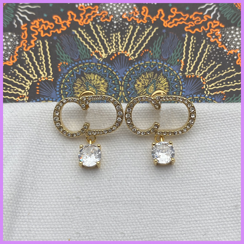 

New Ear Studs Fashion Pendant Women Earrings Designers Jewelry Luxury Designer Earring Diamond For Party Mens High Quality D219093F