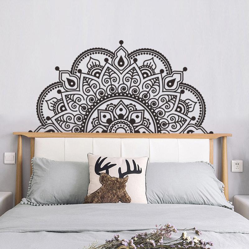 

Wall Stickers Black Mandala Bedside Sticker DIY Art Personality Background Home Decoration