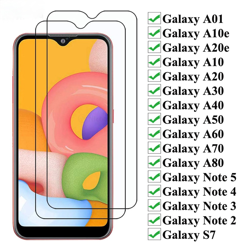 

9H Protective Tempered Glass Film for Samsung Galaxy A01 A10e A20e A10 A20 A30 A40 A50 A60 A70 A80 A51 A71 Note 5 3 3 2 S7 S6 S5