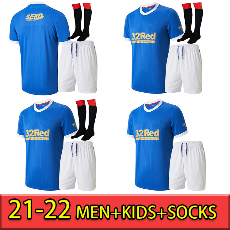 

2021 Rangers 150th Anniversary Soccer Jerseys Glasgow 21 22 DEFOE HAGI BARKER MORELOS SPECIAL 2022 Football Shirts Men + kids kits uniform, Black