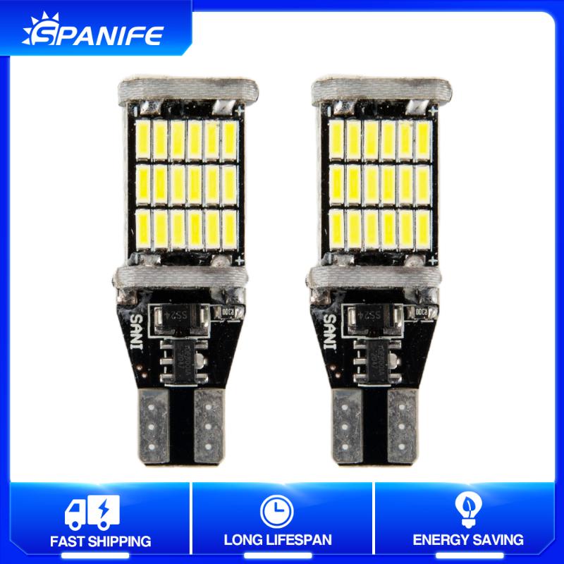 

Emergency Lights Spanife T15 W16W 921 LED For Car Accessories Bulbs Canbus No Error 12V 6500k White Orange Red Auto Lamp Reverse