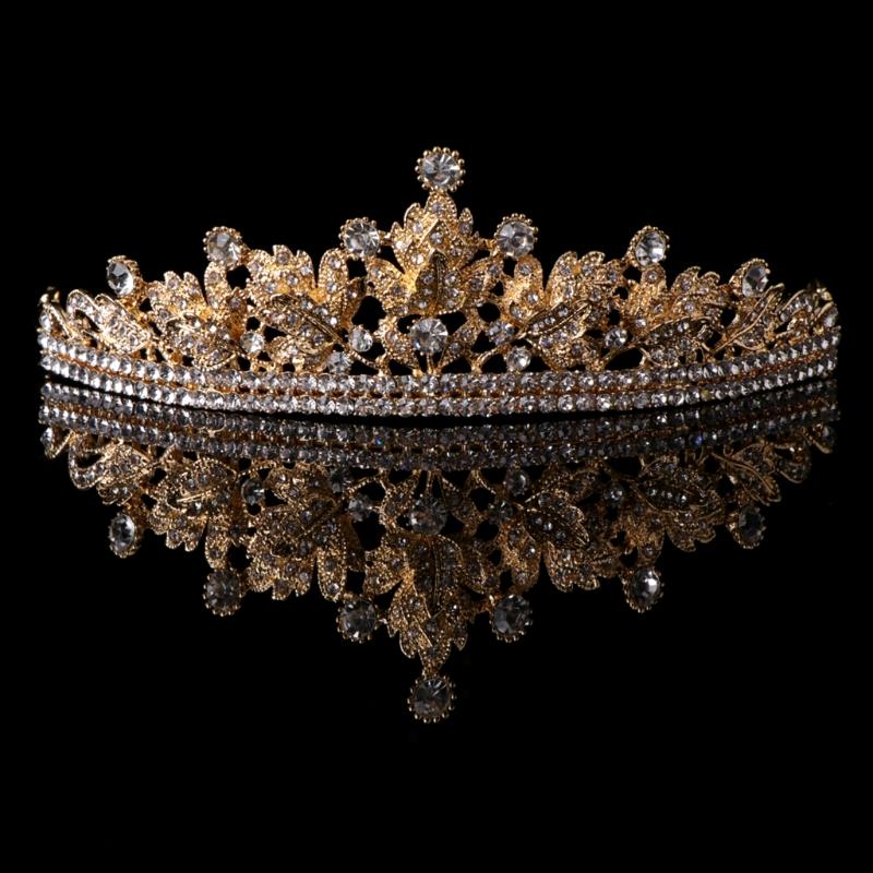 

Hair Clips & Barrettes Bride Crown Luxury Vintage Headwear Women Jewelry Wedding Bridal Princess Tiara LX9D, Golden;silver