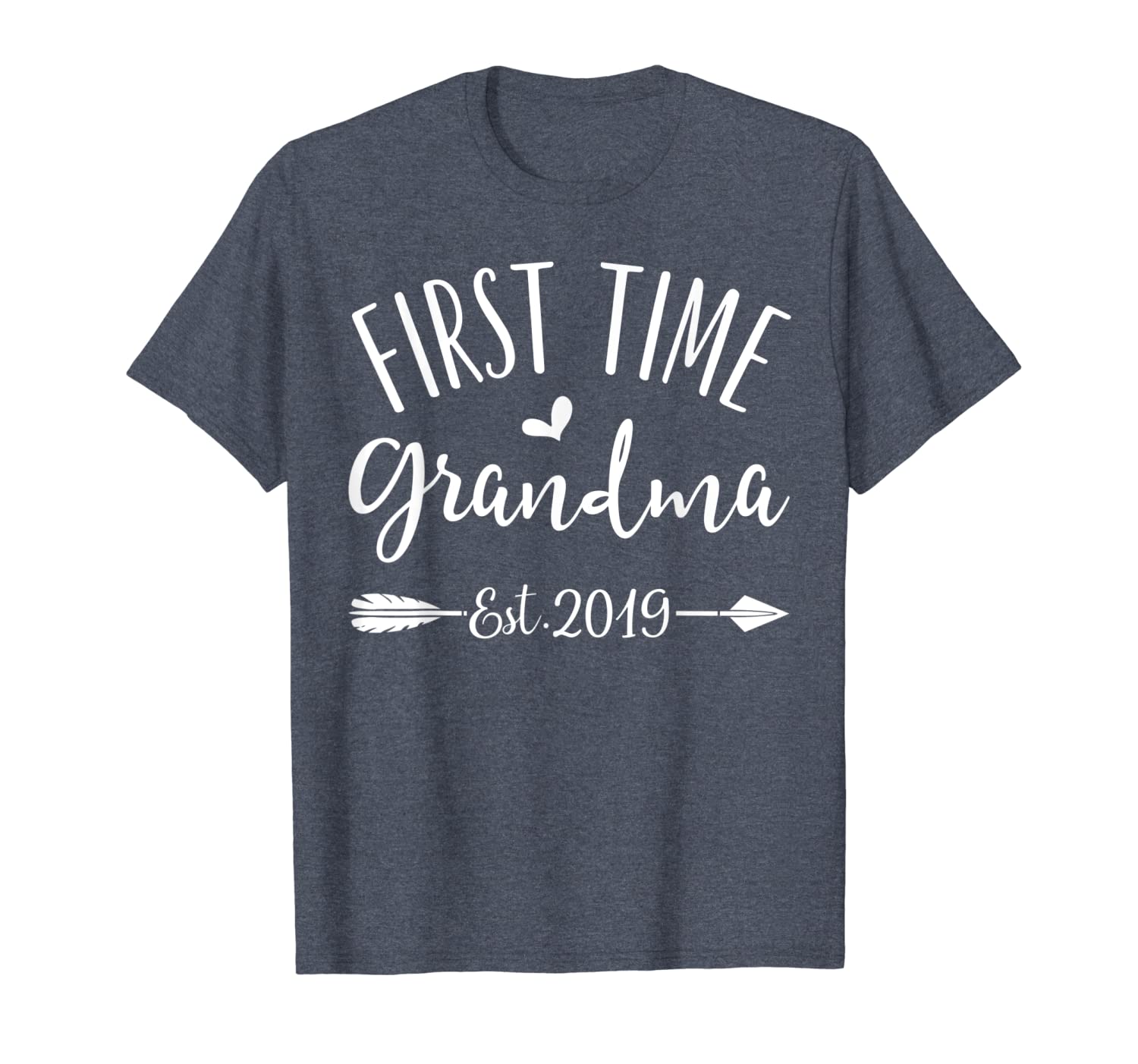 

first time grandma est. 2019 new grandma to be t-shirt, White;black