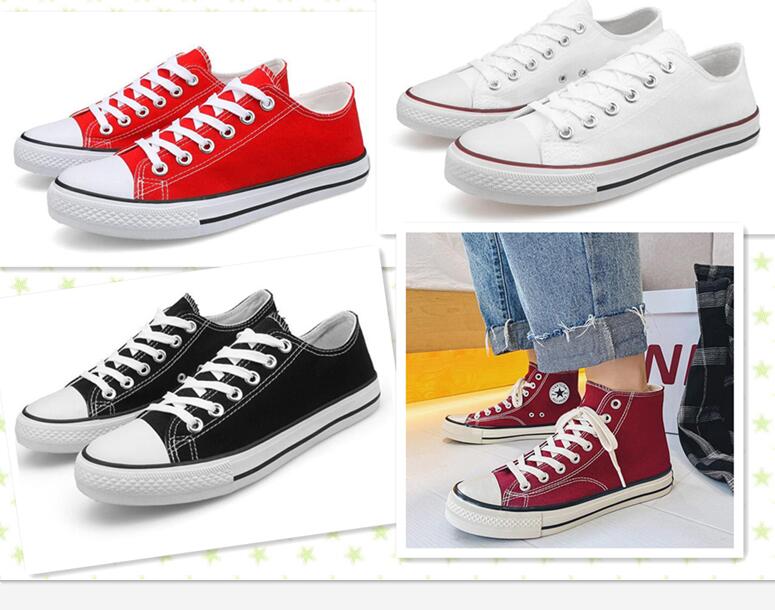 

Hot sell Classic Full stars Kids women men High Low canvas shoes Lovers students sports Skateboard shoes with card Free transshipment Wholesale C687, With logo chosse like photo