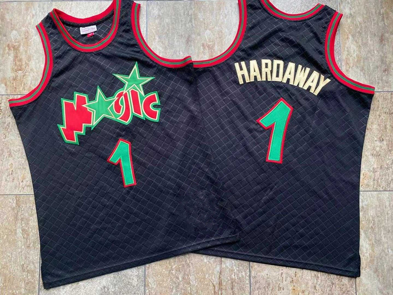 

1993-94 OrlandoMagicMEN Penny Hardaway #1 Black Neapolitan basketball Jersey