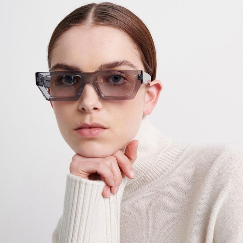 

Sunglasses Rectangle Acetate Frame Women's Driving Style Grey Lens For Men