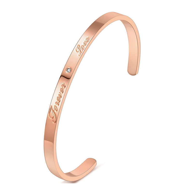 

Blooming love, Diamond Bangle Bracelet natural and real fashion rose gold, Black