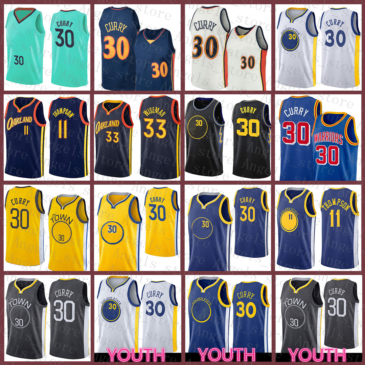 

2022 Best Basketball Jersey State S-XXL Warriores 11 Stephen Curry James Wiseman Good quality 30 33 Klay Thompson, Jersey-yongshi