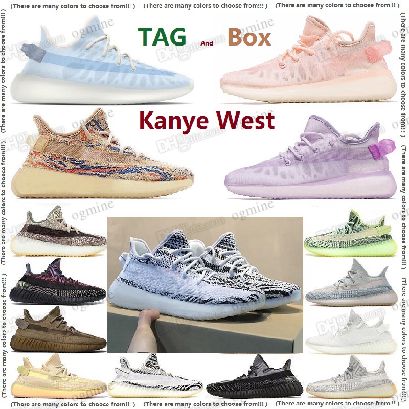 

West 3M Static Reflective V2 Running shoes Belgua 2.0 Tail Light Pearl Stone Shoe High Quality Designer Mono Ice kanye Men Women Trainer Sneakers wholesale HOT SALE, Hello