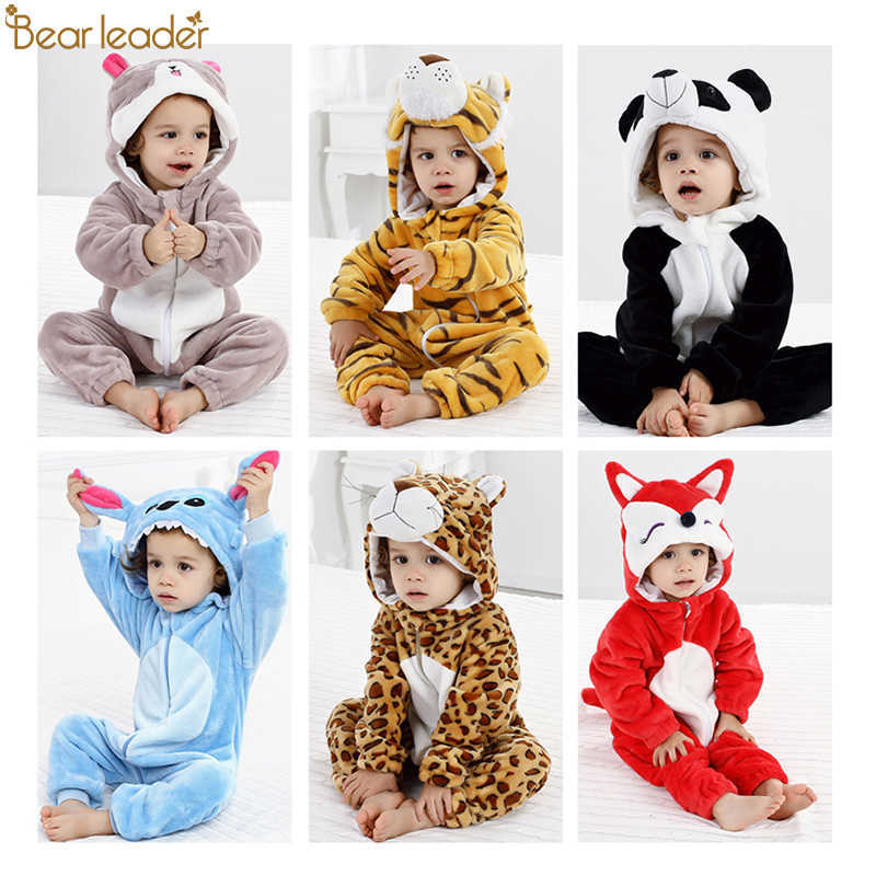 

Bear Leader Baby Rompers Spring Winter Baby Girls Clothes Flannel cartoon animals Kids Clothes Toddler Jumpsuit boys Rompers 210708, Ad001 gray