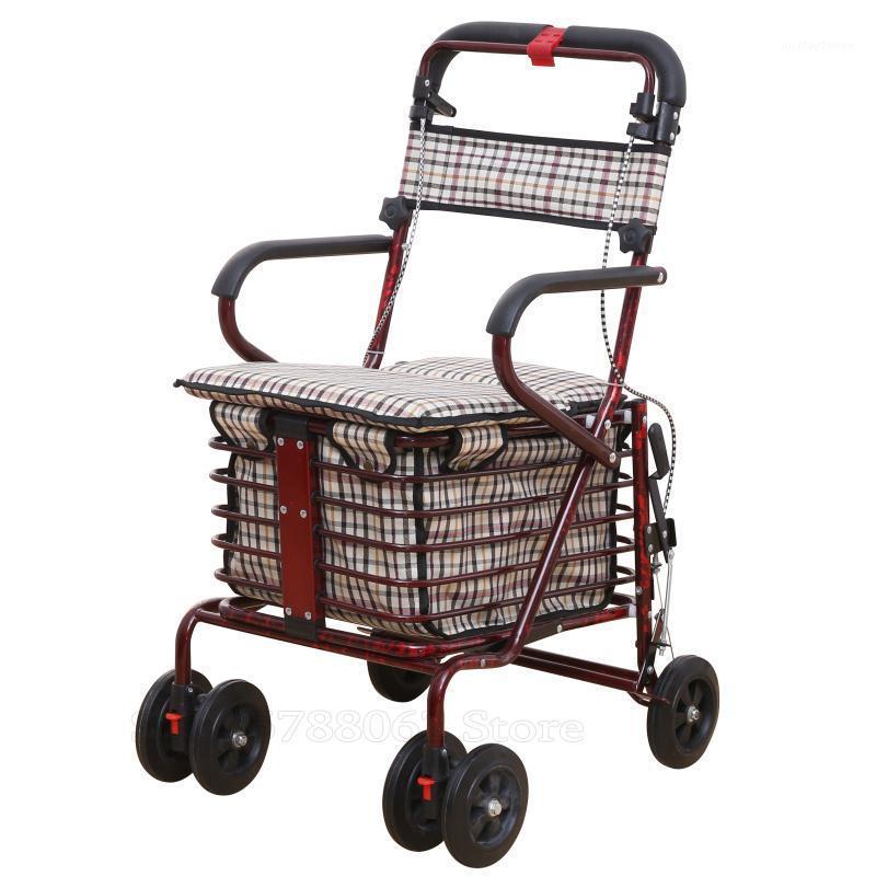 

Storage Baskets 2021 Home Portable Old Man Shopping Cart To Buy Food Small Folding Four Wheel