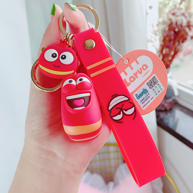 

3d Stereo Fashion Key Chain Cartoon Original KeyChains Laugh Bug Key Ring Selling Cute Doll Bag Pendant Small Gifts