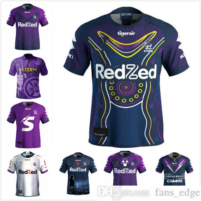 

S-5XL MELBOURNE STORM Rugby Jersey 2021 Indigenous Commemorative NRL League Australia, Black;gray