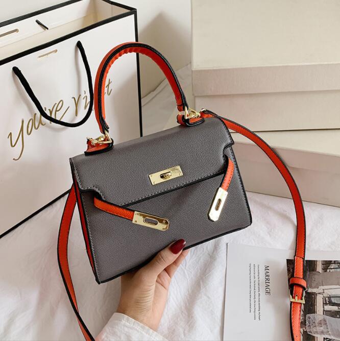 

wholesale women handbag contrast color mosaic leather crossbody bag style womens leatheres shoulder bags Elegant palmprint leathers handbags, White1(boutique box)