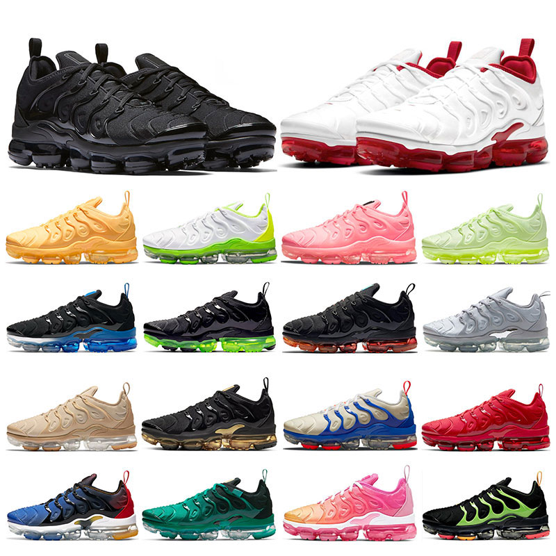 

man women shoes plus tn Orange Bubblegum White Volt Black Game Royal Metallic Gold Triple Red Linen Cherry men trainers outdoor sports sneakers size 36-47, 6 barely volt 36-40