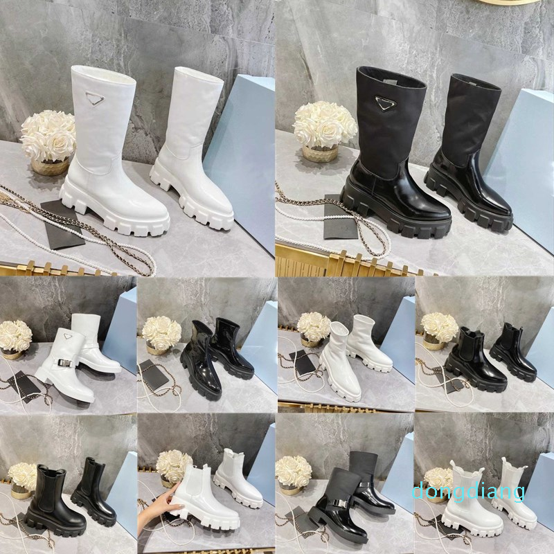 

Designer-Women Boots Rois Ankle Martin Boot Genuine Leather Shoes P Cloudbust Thunder Military Inspired Combat Mid Top Triple Cowhide Winter
