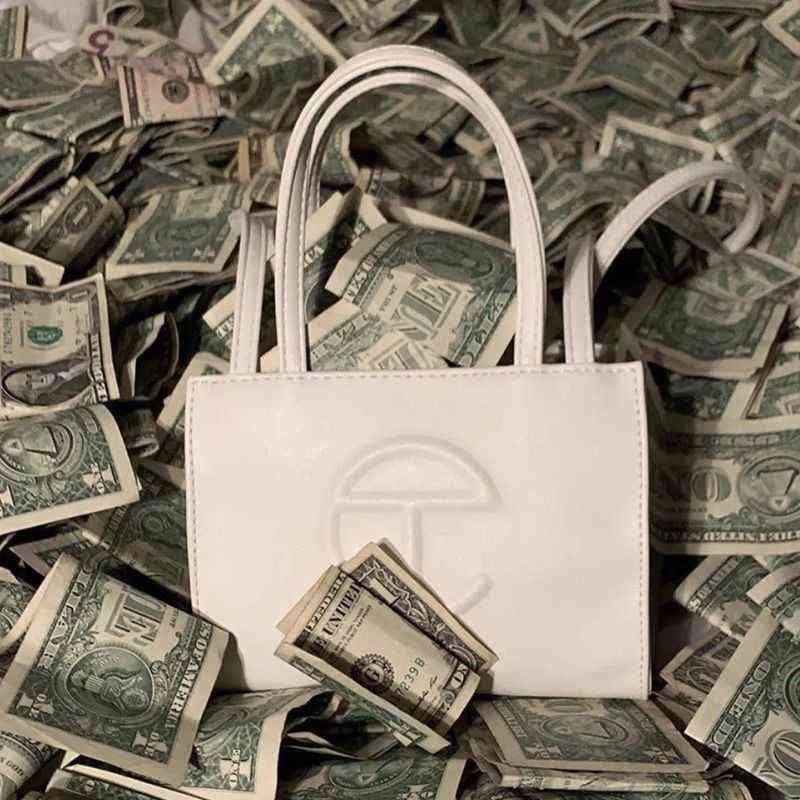 

New ins little book net red onnuk same cowhide small square single shoulder female Messenger Handbag, Medium cherry blossom powder