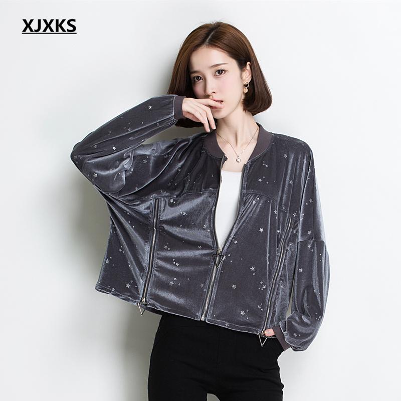 

Women's Jackets XJXKS 2021 Fall Loose Plus Size Women Jacket Fashion Zipper Cardigan Coat