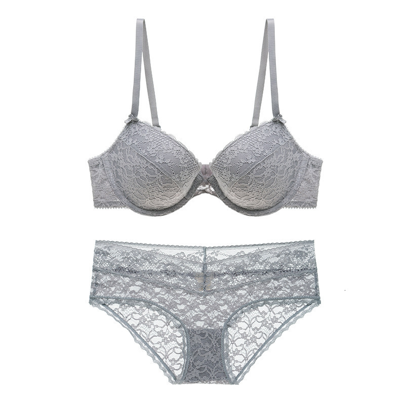 Bras Sets A clearance caveat emptor lace lingerie embroidery thin cotton deep V together bra dress sexy comfortable breathe freely MKOR-image-686921518