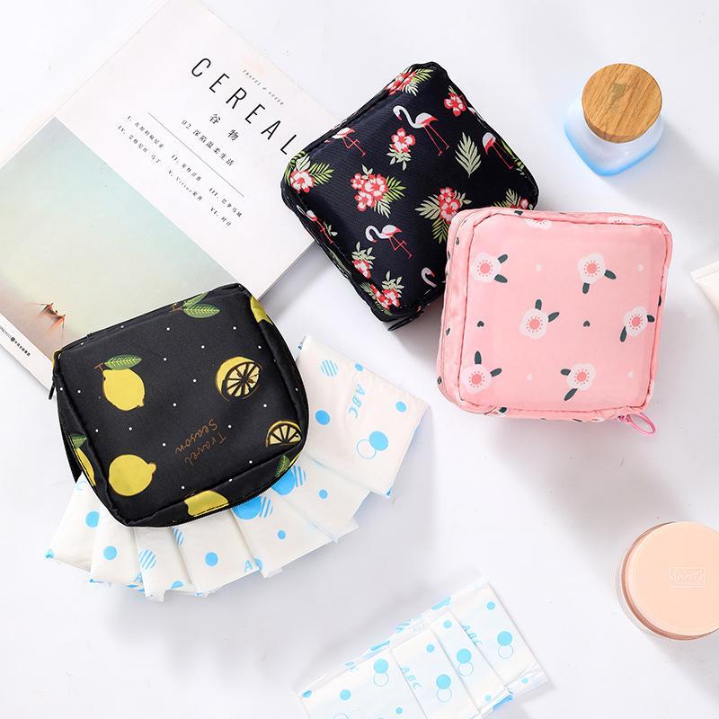 

Storage Bags Portable Girl Women's Cosmetic Coin Card Bag Sanitary Pad Napkin Sundries Container Organizer Pouch Pocket