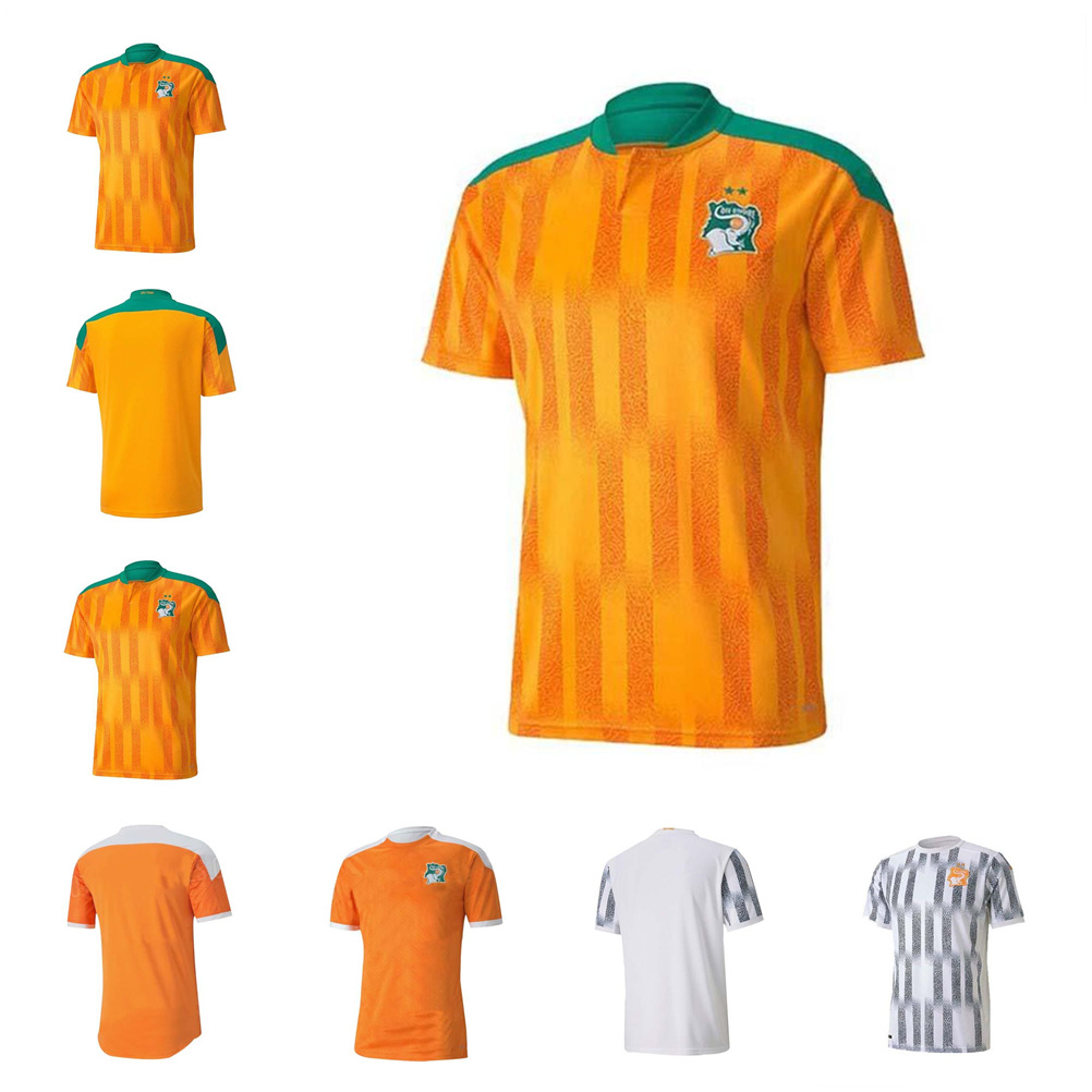 

2021 Cote d Ivoire national team Soccer Jerseys ivory coast DROGBA KESSIE ZAHA CORNET MEN homme Maillot de foot football man Uniforms, Black;yellow