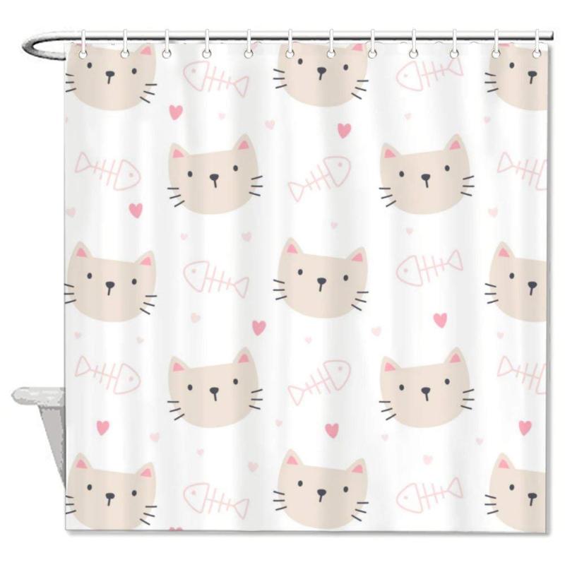 

Cute Cat Ea Le Bath Curtain Bathroom Shower El Quality 72 X Inch Curtains