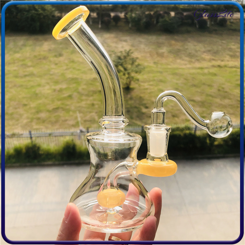 

Glass Water Bong 6 Inch Beaker Bottom Smoking Pipe Hookah with 14mm Bowl Piece Wax Rig Accessory