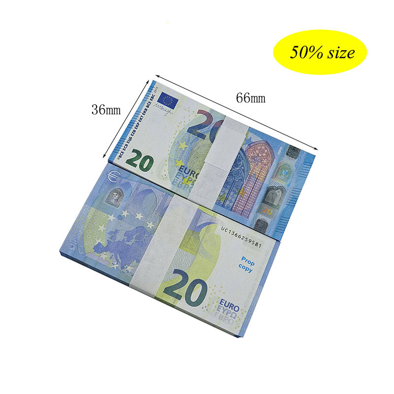 

Movie prop banknote 10 faux euros toy currency party fake money children gift 20 euro ticket faux billet 100pcs/pack