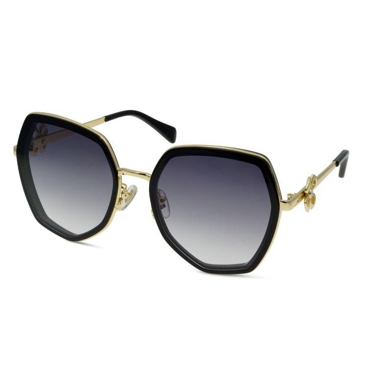 

Sunglasses 2021 Designer Fashion Polygon Box Retro Ladies Personality Small Golden Flower Glasses UV400