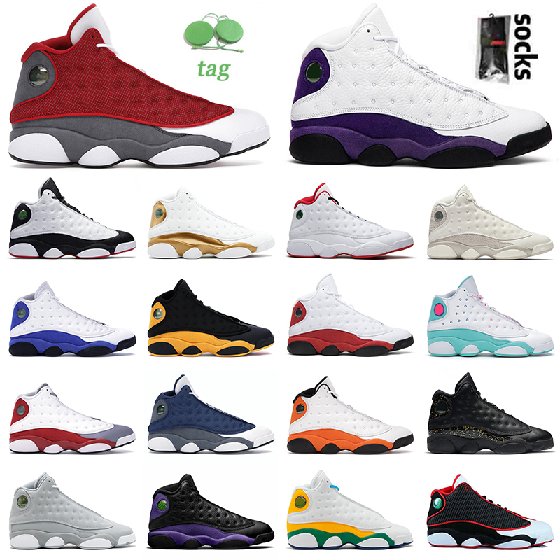 

Wholesale Red Flint Basketball Shoes Jumpman 13 13s Hyper Royal Starfish Soar Green Court Purple Black cat Men Women Sport Sneakers Size 36-47, D8 chicago 36-47