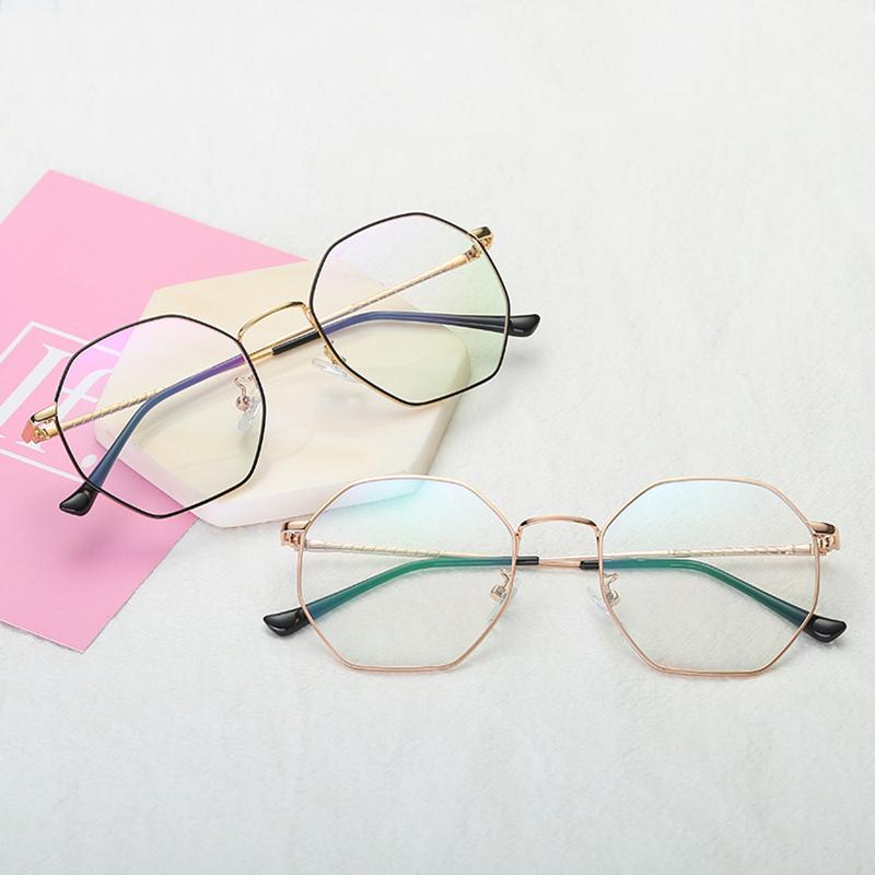 

Fashion Sunglasses Frames Metal Alloy Glasses Frame 2021 Men Vintage Myopia Optical Women Round Eyeglasses Korean Screwless Eyewear