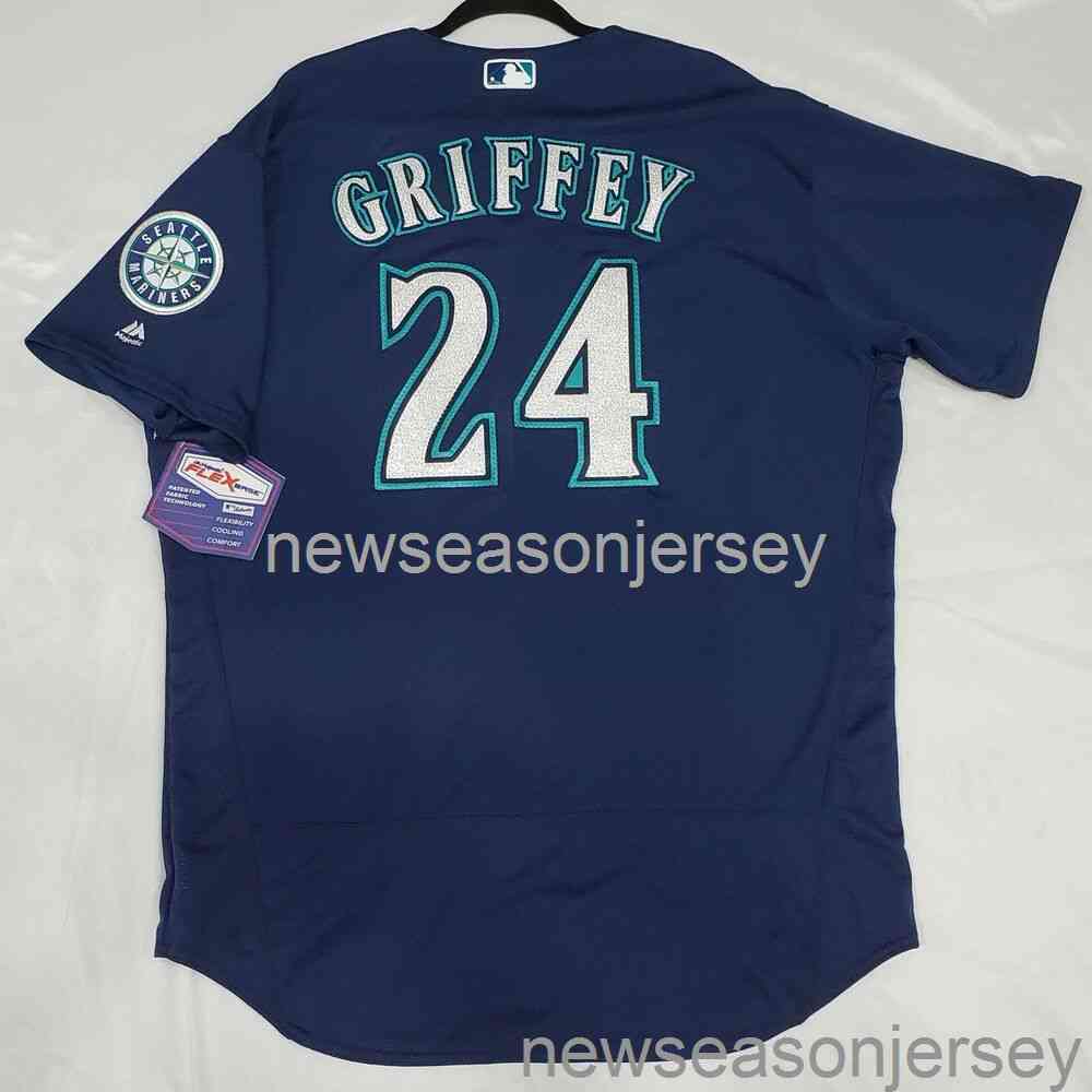 

Stitched 24 KEN GRIFFEY JR NAVY JERSEY Men Women Youth Baseball Jersey XS-5XL 6XL, Blue