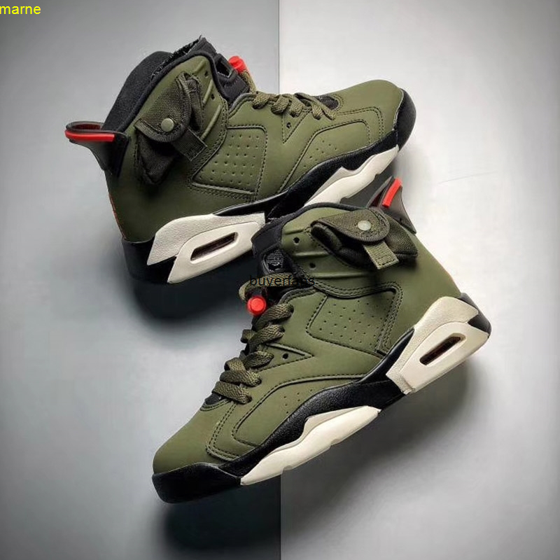 

Newest 6 Medium Olive Kids Basketball Shoes Cheap 6s Black-Sail-University Red Children Girls Boys designer sneaker