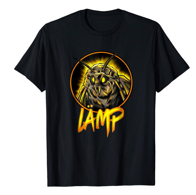 

R1 Moth Meme Moth Lamp Black T-shirt, White;black