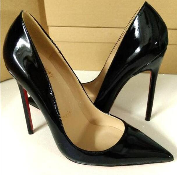 

Dress shoes 2021 Luxury Women Pumps Red High Pointed Toe 8cm 10cm 12cm Thin Heel Classics Real Leather Wedding Shoes 44 With, With real logo