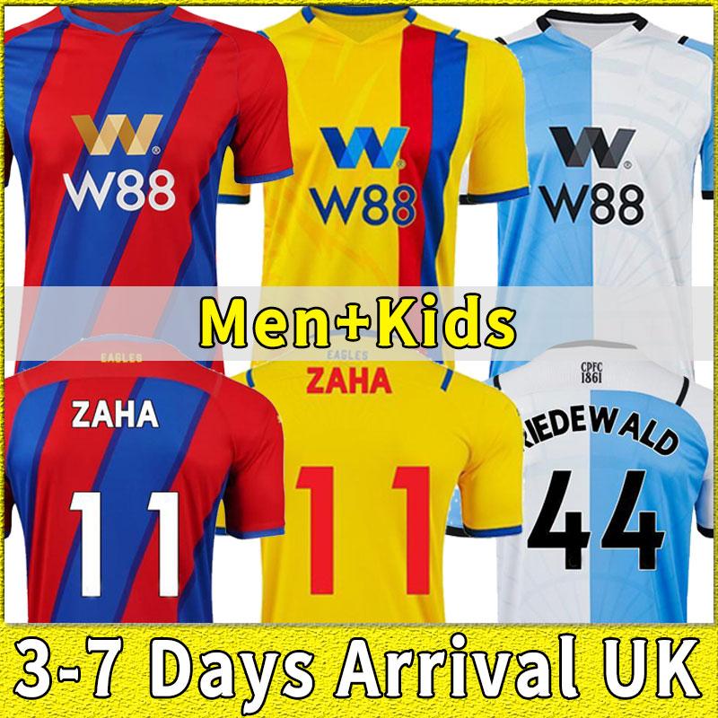 

2021 2022 thailand adult kids kit 21 22 ZAHA Palace JERSEYS HOME SOCCER AWAY BENTEKE J.AYEW TOWNSEND MILIVOJEVIC men yellow JERSEY FOOTBALL SHIRTS child set, Home court