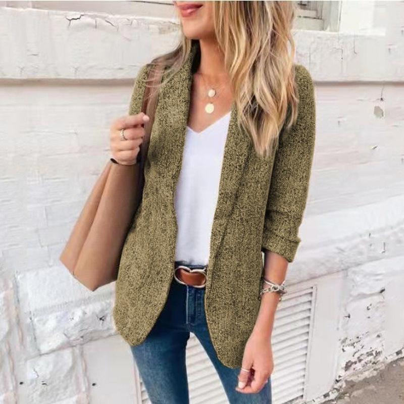 

Women' Suits & Blazers Jacket Autumn Winter Solid Slim Office Ladies Elegant Oversize Outerwear Cardigan Female Suit Y2K Coats Blazer, White