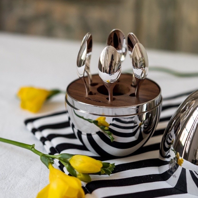 

Home Furnishings tableware Trendy Knife Fork CHRISTOFLE PARIS MOOD Cutlery Set Plating Stainless Steel Egg Tablewares Kit