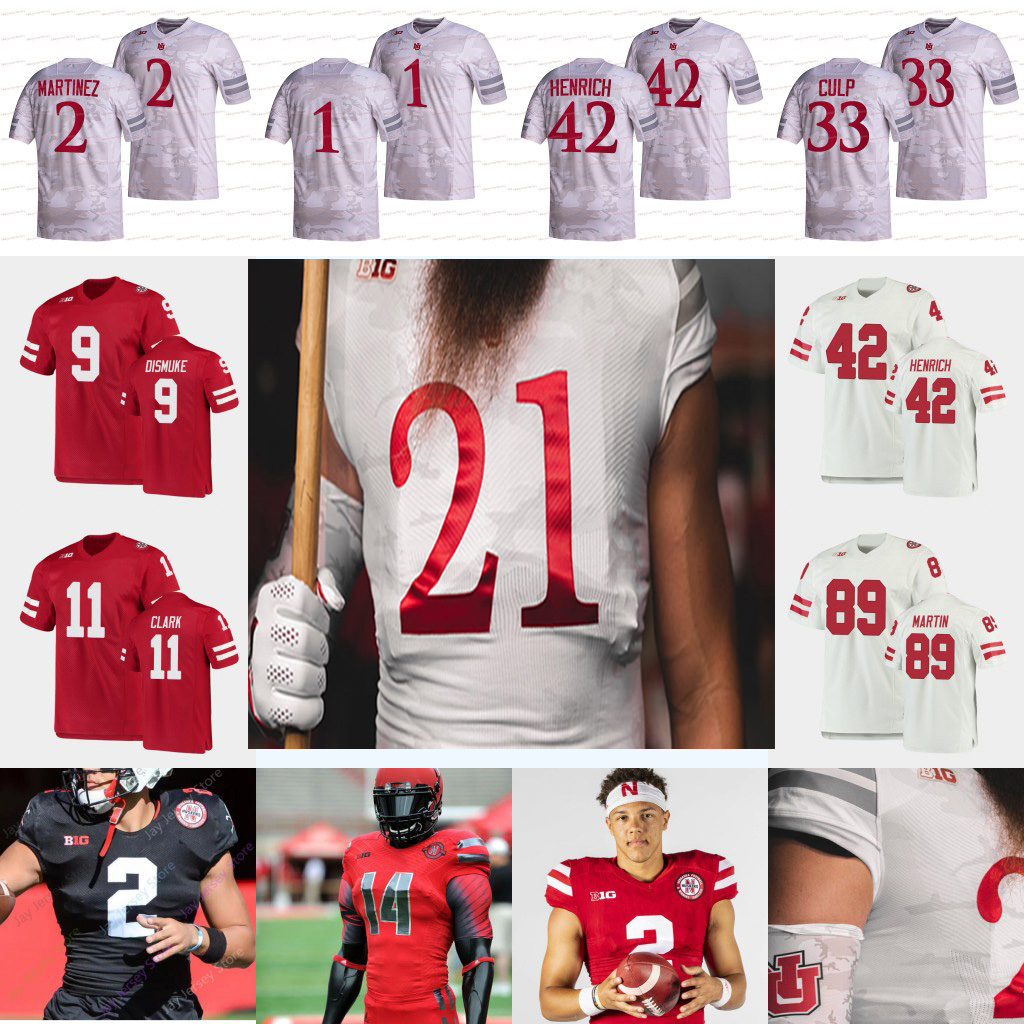 

SPECIAL 911 Nebraska Cornhuskers Football Jersey Adrian Martinez McCaffrey Allen Honas Gabe Ervin Markese Stepp Oliver Martin Samori Toure Payne NCAA College, White 2