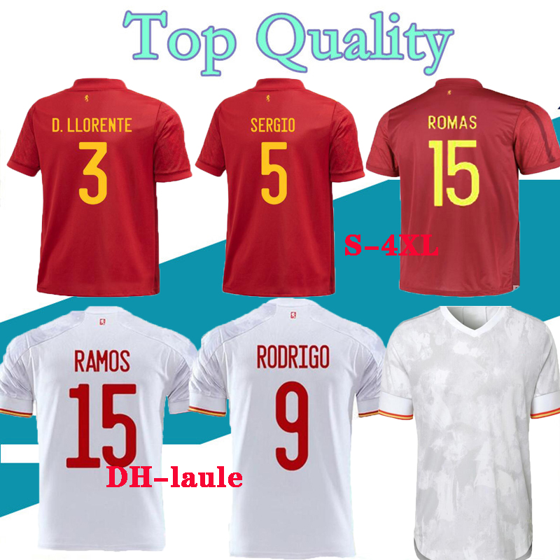 

Spain RODRIGO Jersey RAMOS PIQUE 21 22 ASENSIO MORATA ISCO INIESTA Football SHIRT away uniforms Men+kids