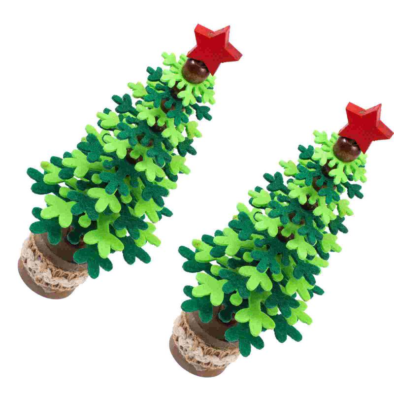 

Christmas Decorations 2Pcs Creative DIY Xmas Tree Prop Snowflake Mini