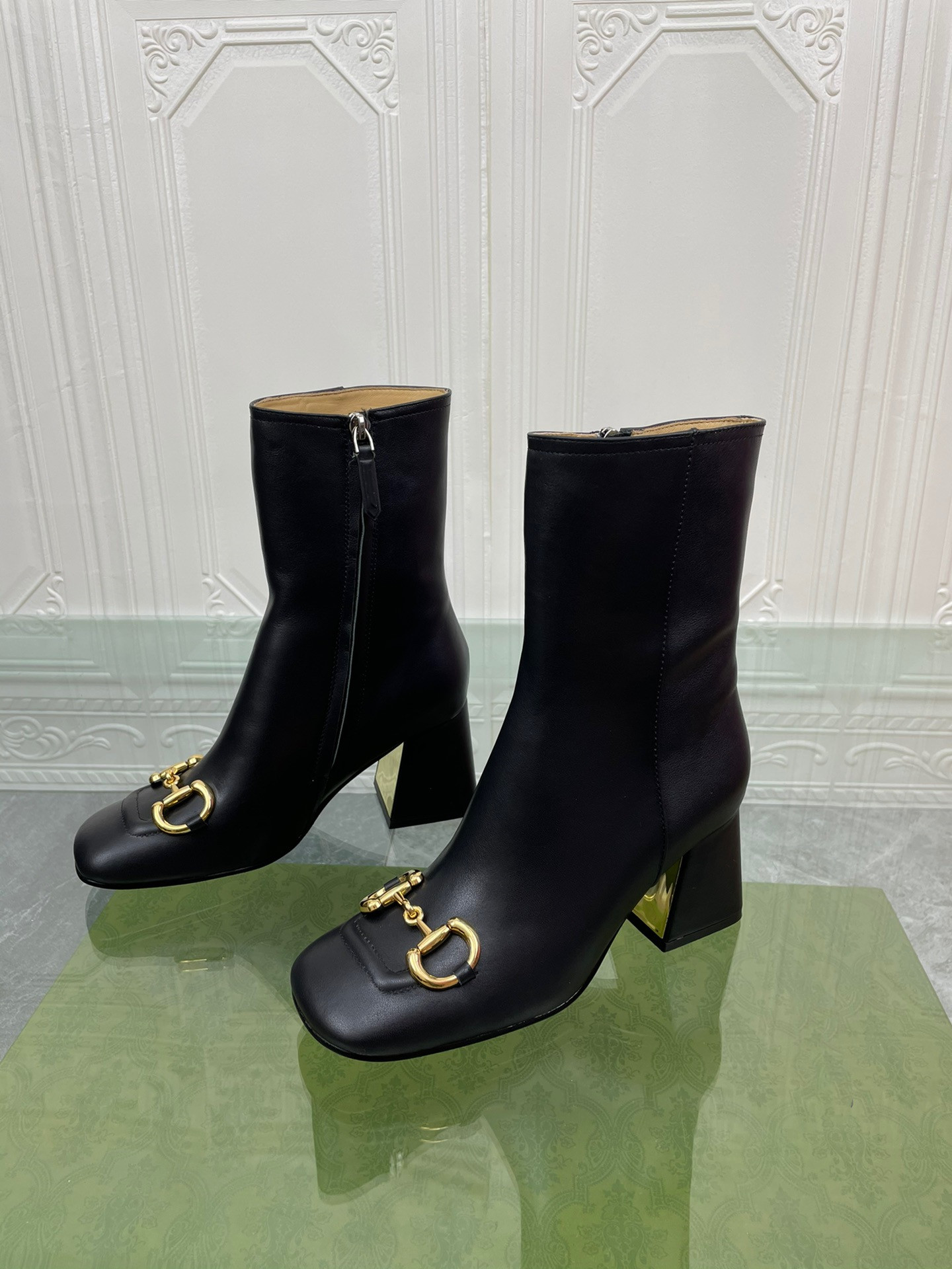 

Original Style Top Patent Calfskin Martin Boots Womens Plaid Tweed Platform Flat Ankle Boot Black White Leather Gingham Lace-up Winter Shoes 2.5/5.5/7.5cm, Box