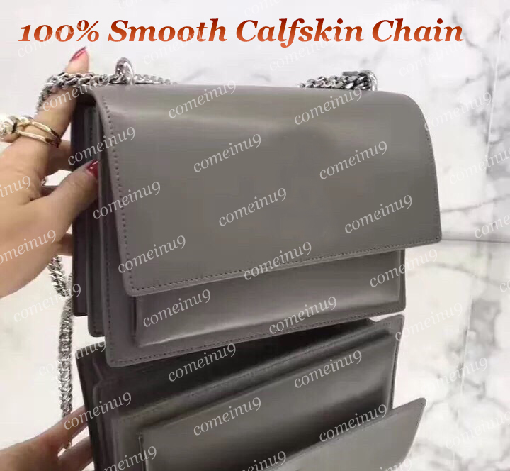 

Women's Handbags Smooth Calfskin Chain Shoulder Bags Fashion Lady's Crossbody bag high quality genuine leather messenger purses wallet 22cm wholesale comeinu9, Shopping gift bag