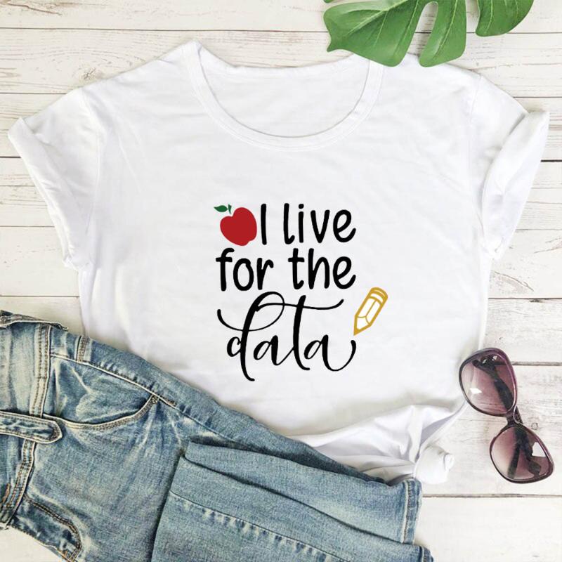 

Women' T-Shirt Fountain Pen Funny Letter Print Women Harajuku Casual Short Sleeve Tshirt Cotton O-neck Loose T Shirt Female, Black