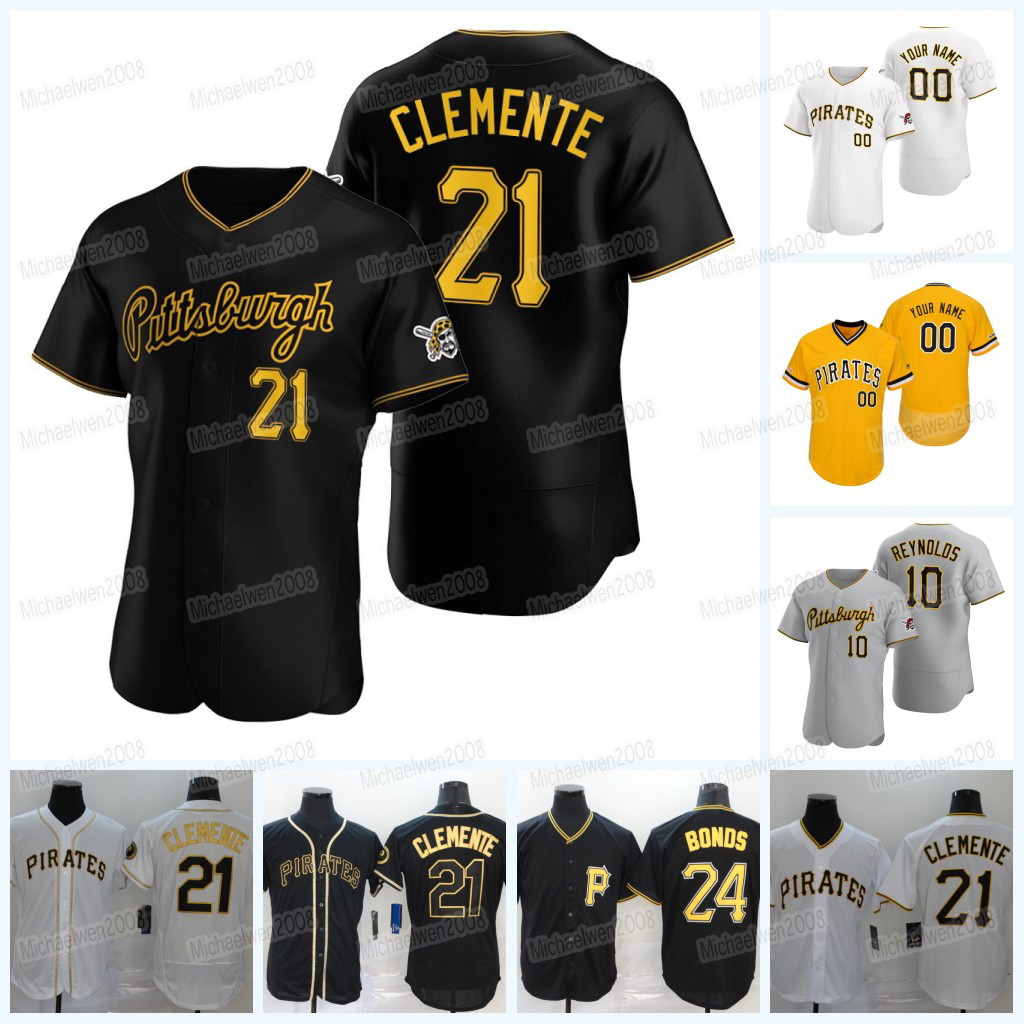

Roberto Clemente 2021 Pittsburgh Jersey Bryan Reynolds Gregory Polanco Ben Gamel Ildemaro Vargas Cole Tucker Kevin Newman Erik Gonzalez Frazier Chasen Shreve, Men flex base